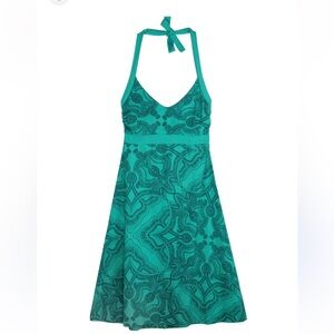 Patagonia women’s blue iliana‎ halter dress size large EUC
